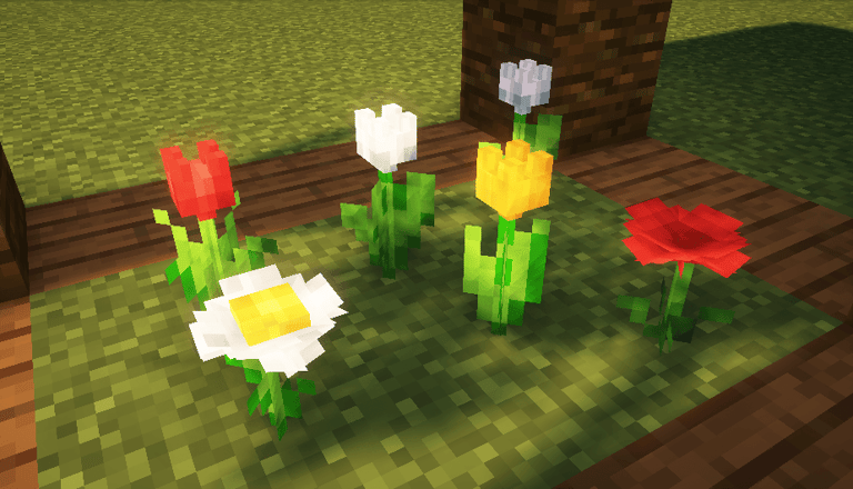 3D Flowers in Minecraft