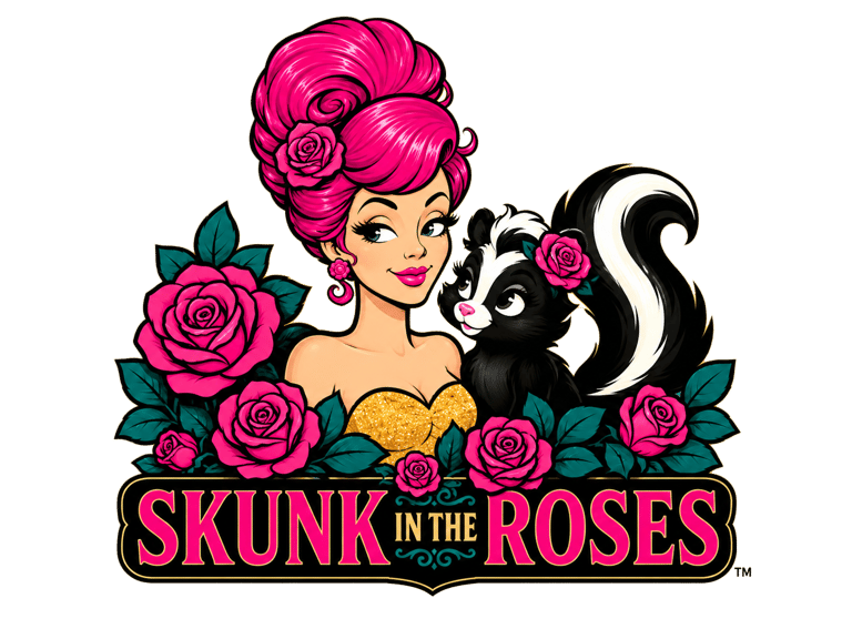 Skunk in the Roses logo