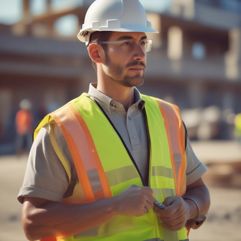 A person standing in the dirt with their feet up