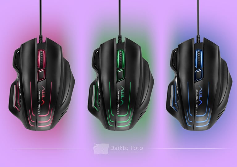 aula sviečiančios pelės daiktų fotografija