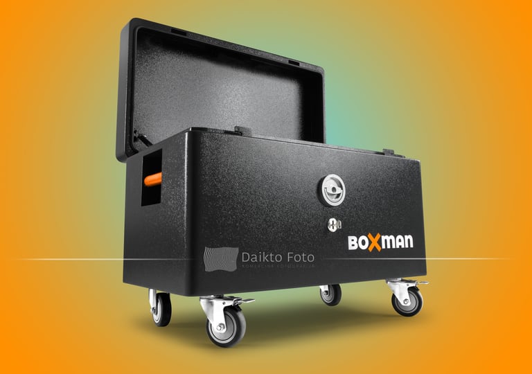 boxman seifas daiktams produktu fotografija