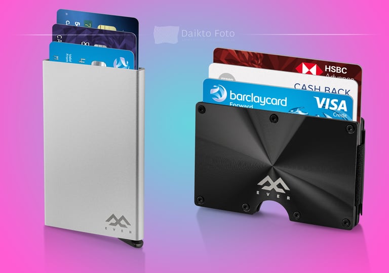 metalinės piniginės fotografavimas