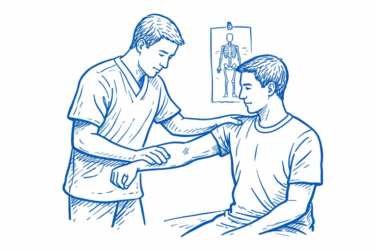 lichamelijk onderzoek bij chronische pijn aan arm