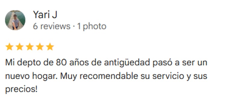 Reseña de 5 estrellas para RenovArqui