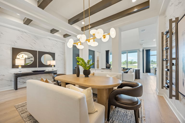 Tampa real estate photography with bright open-concept dining room