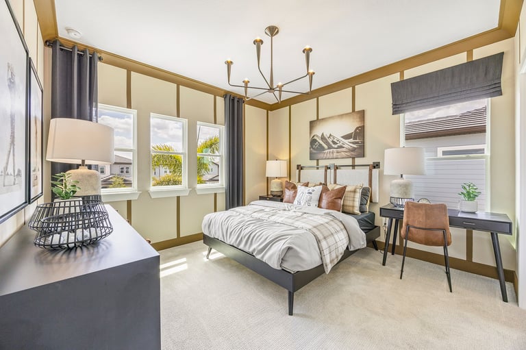 Spacious master bedroom with natural lighting captured by Home Display Media