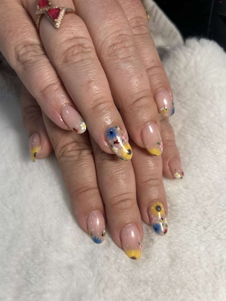 Builder gel manicure nails 