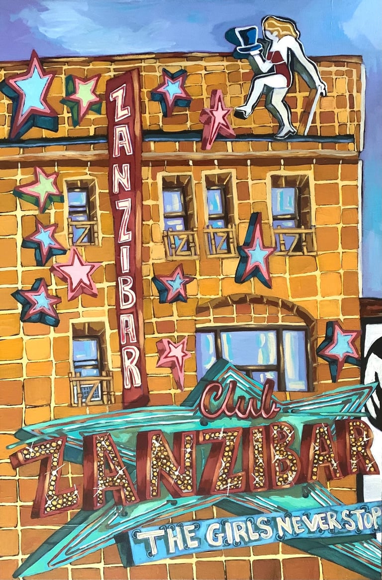 Zanzibar in Toronto acrylic on canvas vibrant colours