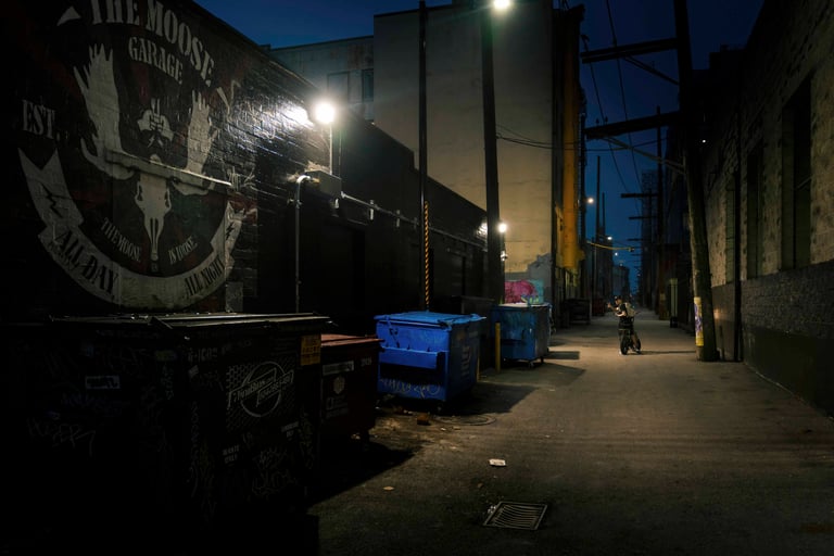 ruelle de nuit a vancouver