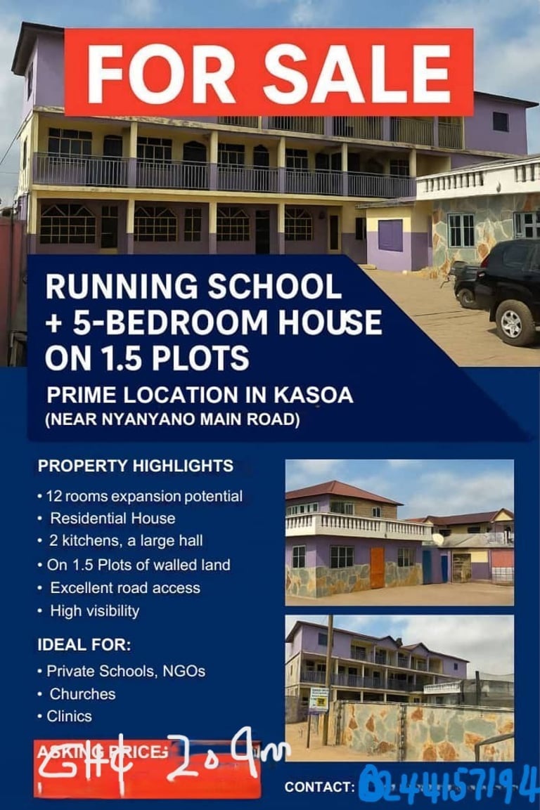SCHOOL FACILITY & RESIDENCE FOR SALE — KASOA | GHS 2.9M