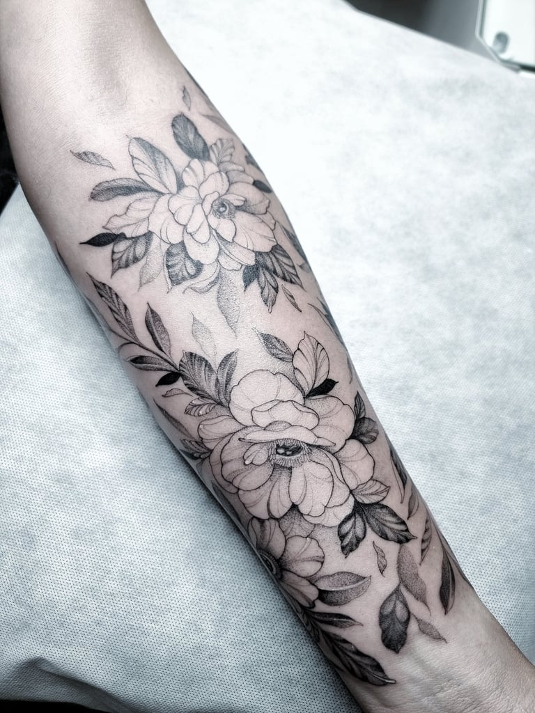 Floral tattoo toronto