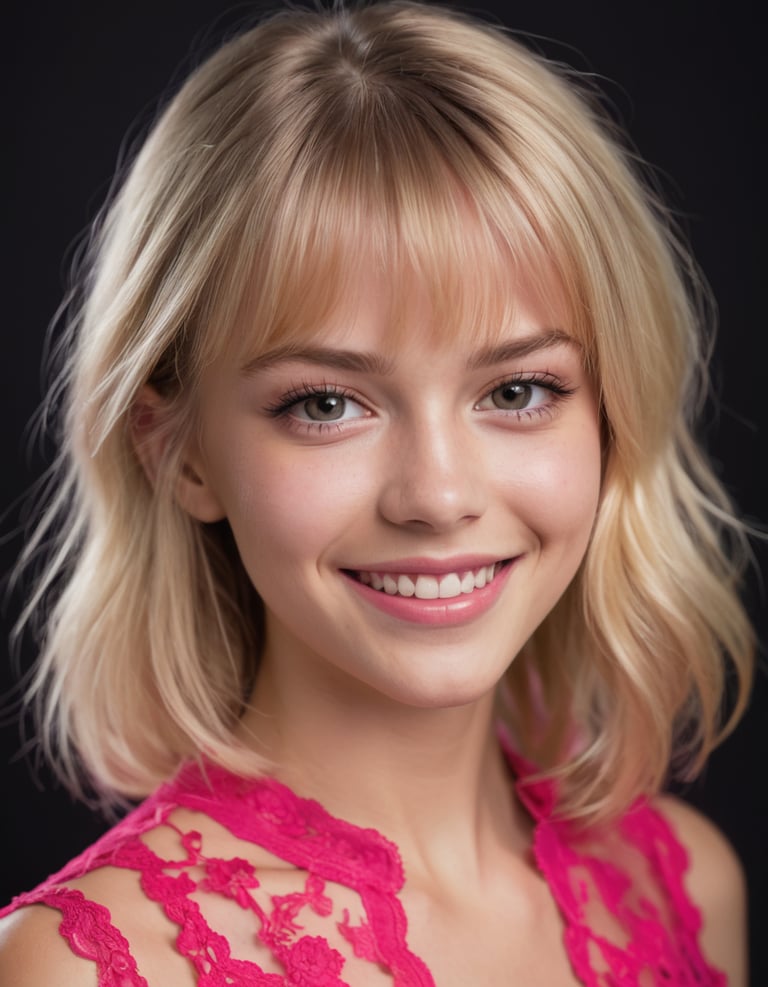 A woman with short blond hair smiling
