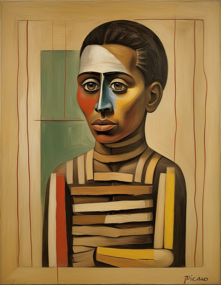 A figure made from wood of a man