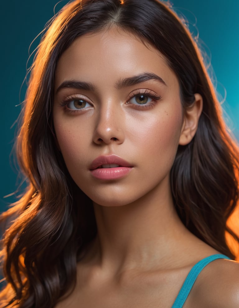 A woman with brown hair and hazel eyes.