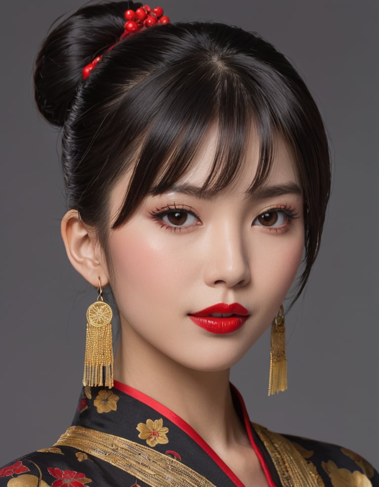 A Japanese woman in national costume