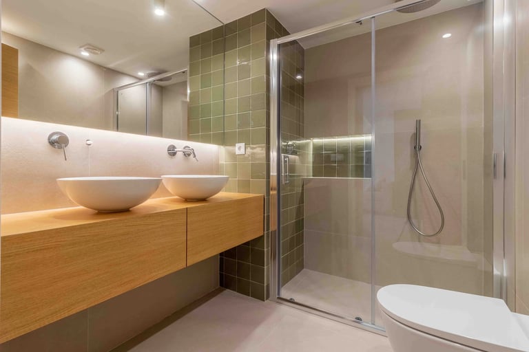 Baño reformado en vivienda en Cáceres