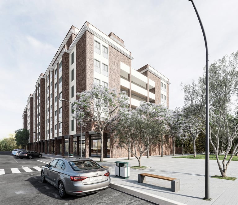 Render Edificio Nilo en Badajoz