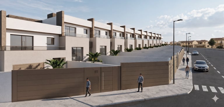 Exterior proyecto de viviendas en Plasencia de Propeis