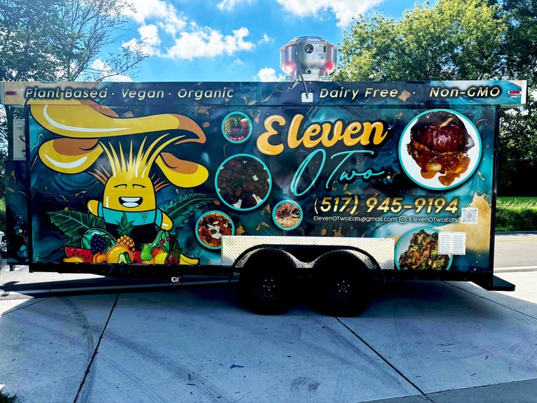 Eleven O Two food truck wrap driver’s side Michigan