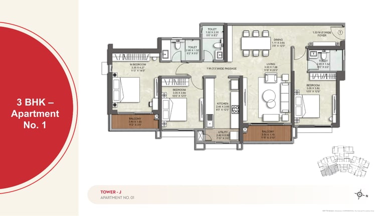 FLOOR PLAN J WING KALPATARU SRISHTI NAMAAH