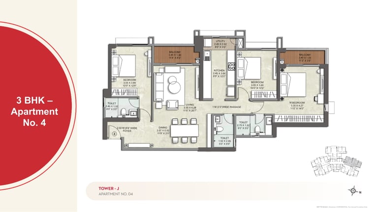 FLOOR PLAN J WING KALPATARU SRISHTI NAMAAH