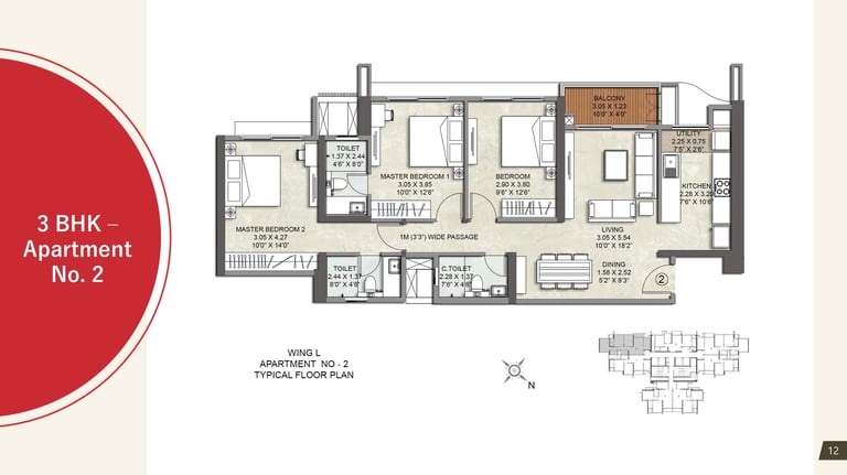 FLOOR PLAN L WING KALPATARU SRISHTI NAMAAH