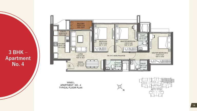 FLOOR PLAN L WING KALPATARU SRISHTI NAMAAH