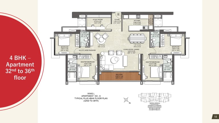 FLOOR PLAN L WING KALPATARU SRISHTI NAMAAH