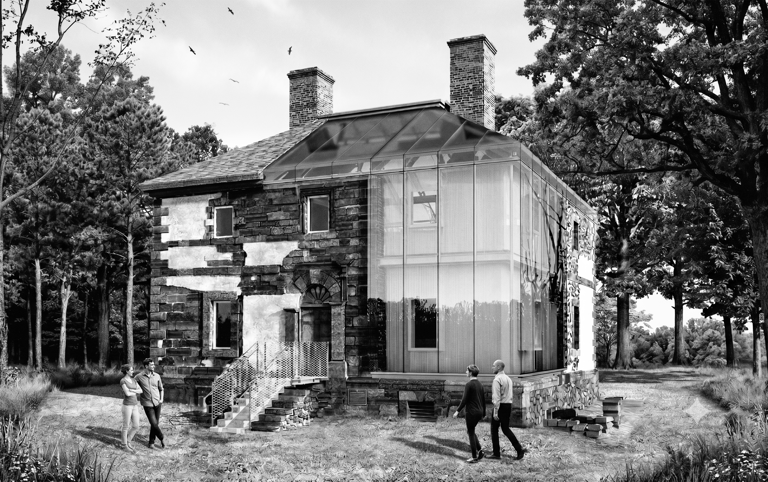 Rendering of Menokin Museum Cultural Institution Masterplan Warsaw Virginia by Machado Silvetti 1