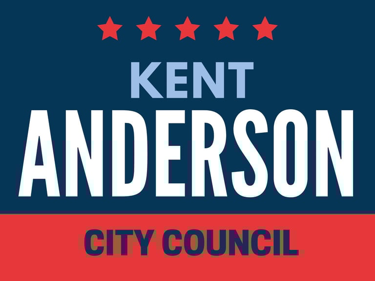 Kent Anderson for City Council logo