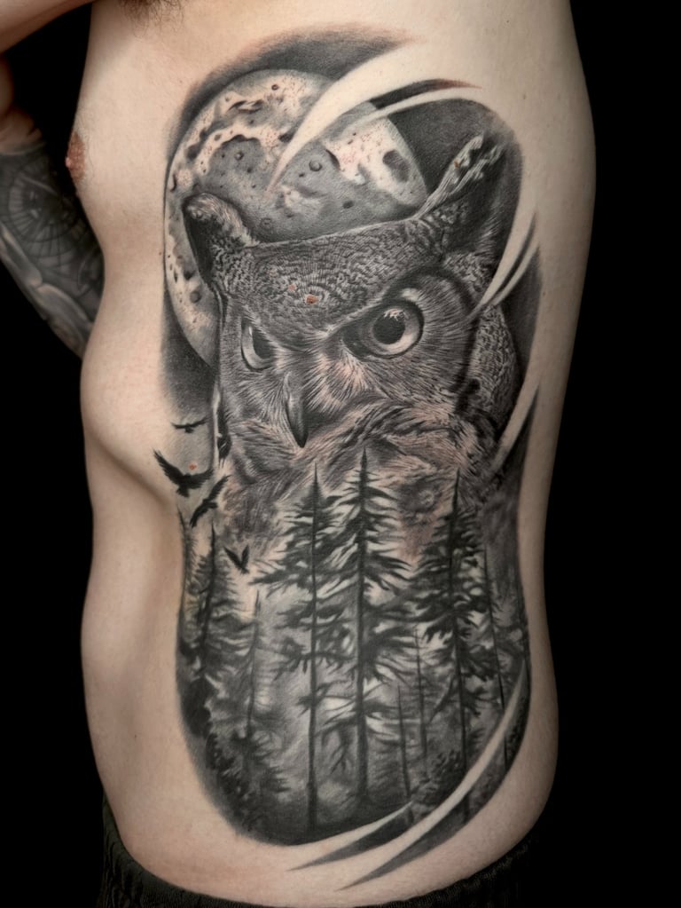 Tatuagem Mocho Realismo