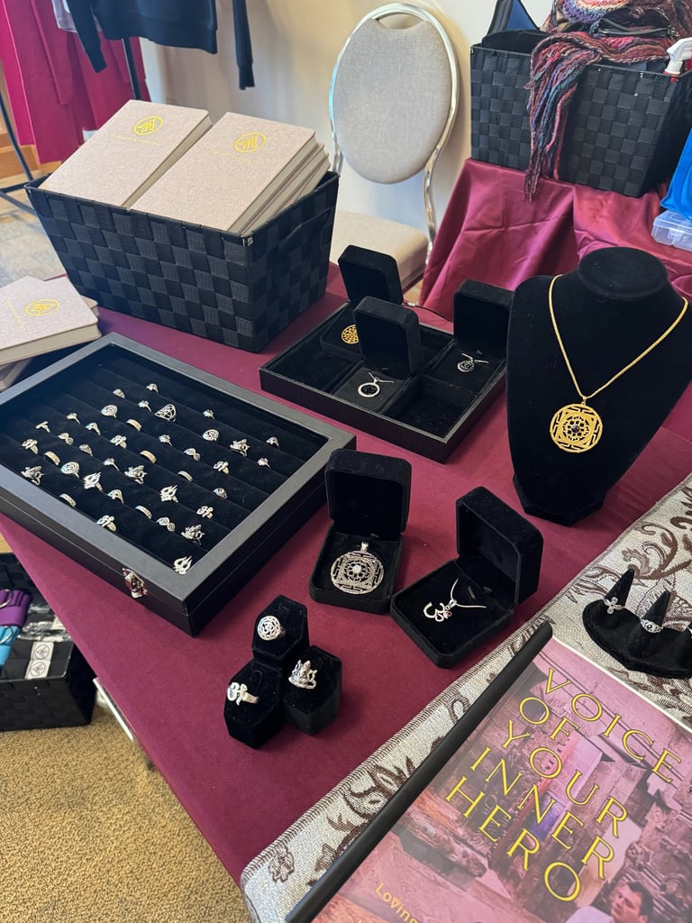Bhav Spiritual Jewelry Vendor Display at MN Yoga Conference