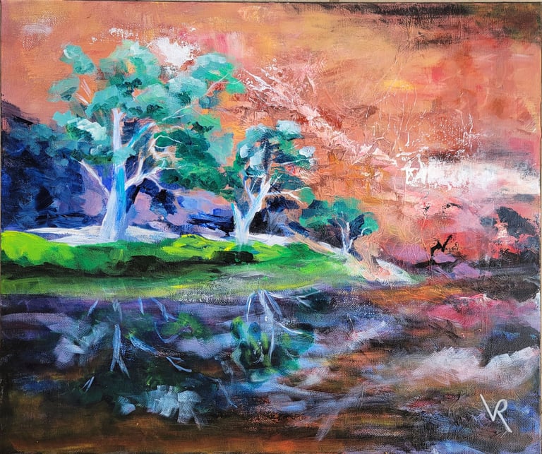 Acrylique sur toile 55 cm x 46 cm