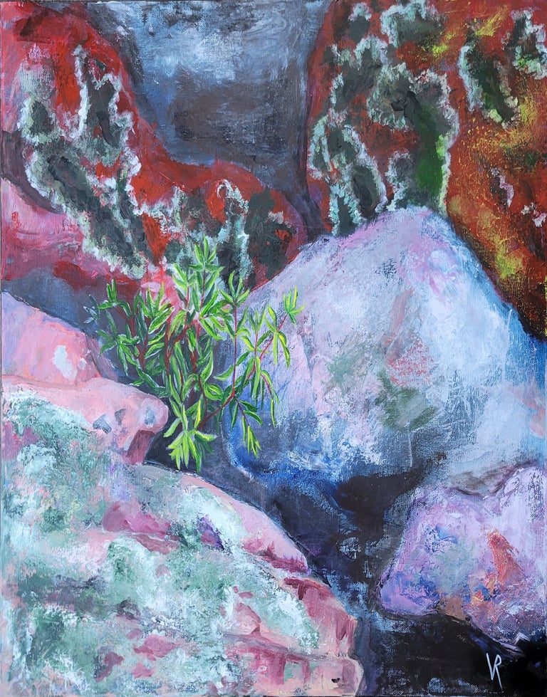 Acrylique sur toile 55 cm x 46 cm