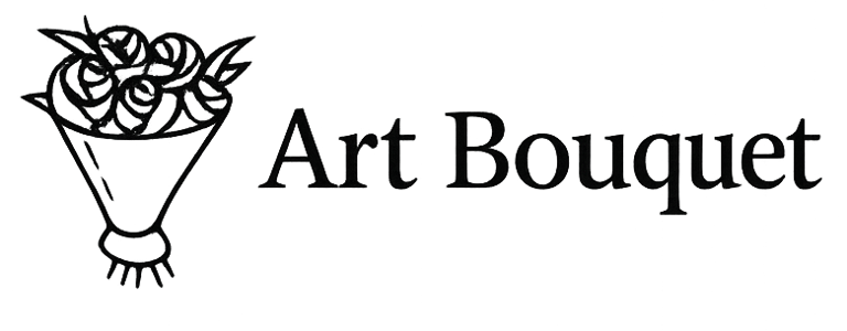 art bouquet of flowers logo