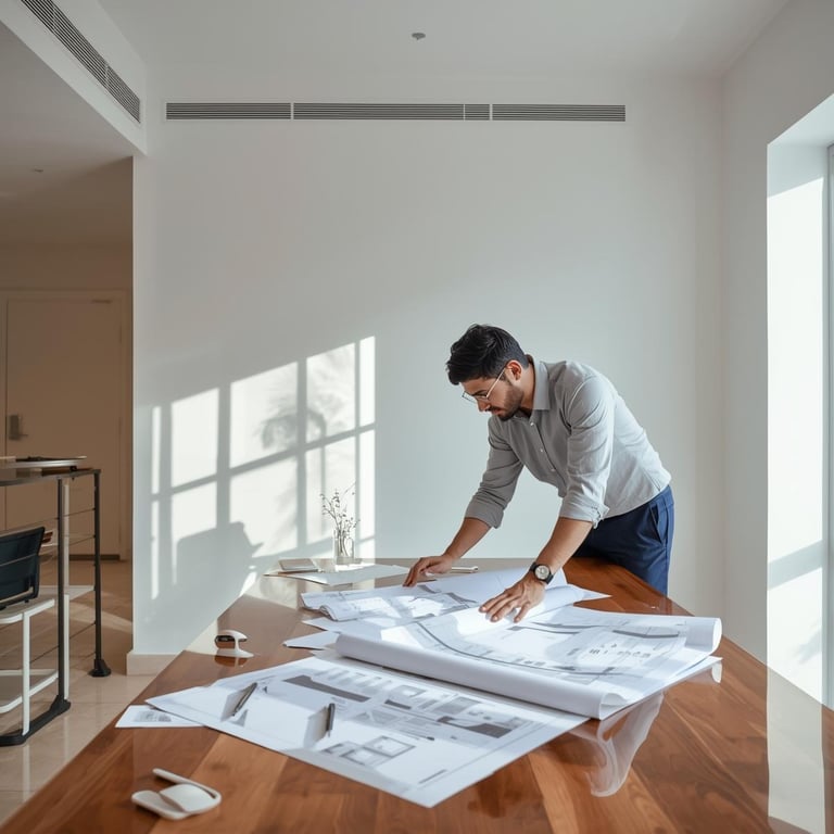 Dubai renovation planning workspace