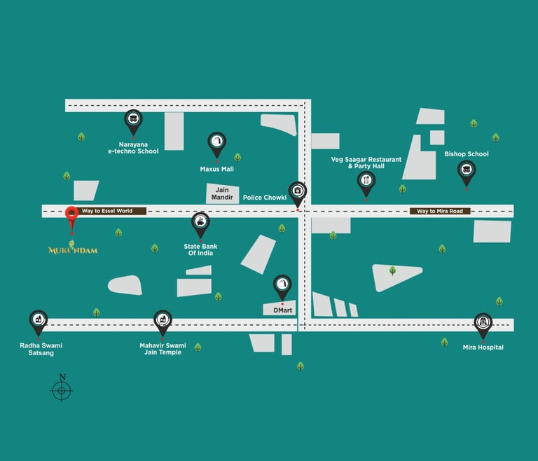 LOCATION MUKUNDAM BHAYANDAR WEST, FLOOR PLAN KKG MUKUNDAM BHAYANDAR WEST