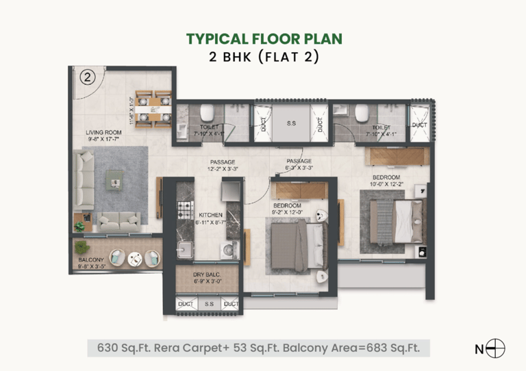 FLOOR PLANS AGARWAL FLORESTA OAK, AGARWAL OAK, UPPER GOVIND NAGAR, MALAD EAST