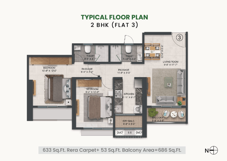 FLOOR PLANS AGARWAL FLORESTA OAK, AGARWAL OAK, UPPER GOVIND NAGAR, MALAD EAST