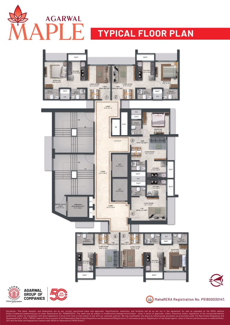 FLOOR PLANS AGARWAL FLORESTA MAPLE, AGARWAL MAPLE, UPPER GOVIND NAGAR, MALAD EAST