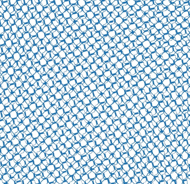 Création de motifs à partir de filets alimentaires.