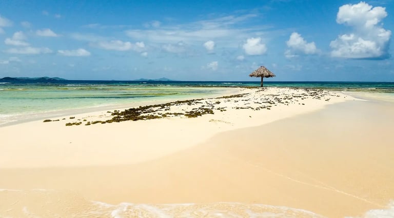 Island on the middle of the ocean