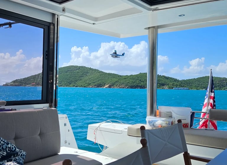 Bali 5.4 catamaran | US Flag in St Thomas