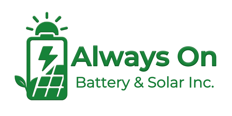 Always on battery and solar inc logo