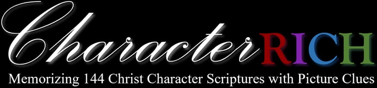 Memorizing 144 Christ Character Scriptures logo