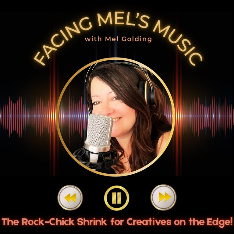 Facing Mel's music logo