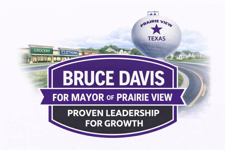 Bruce Davis for Mayor of Prairie View logo