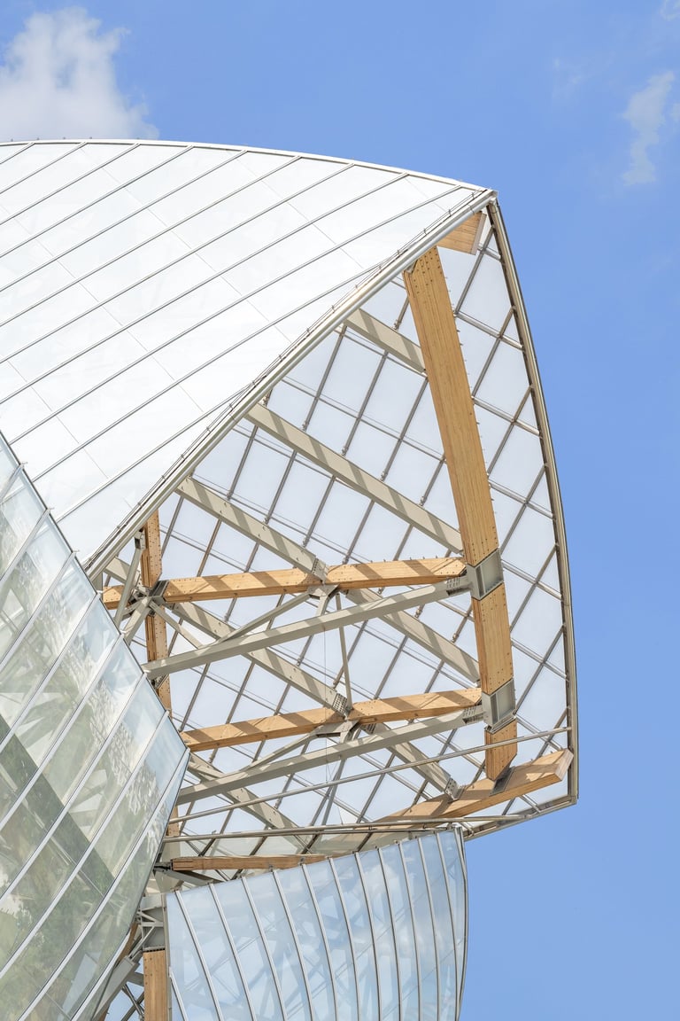 détail architecture Fondation LV by Hellias photographe