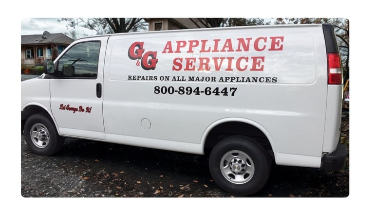 White Appliance Service Van