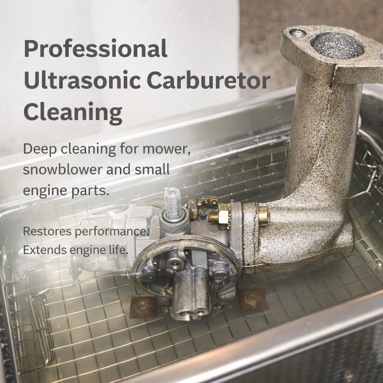 Professional Carburetor & Parts Cleaning Using Heated Ultrasonic Technology